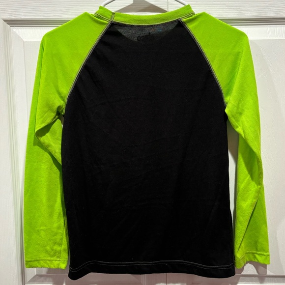 CIRCO Boy’s Green / Black Skeleton Long Sleeve Sleepwear PJ Pajama Shirt Top - M - Picture 3 of 4